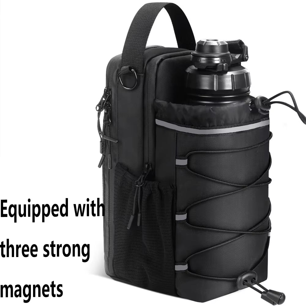 Professional Magnetic Gym Bag with Mobile Phone Compartment and Water Bottle Holder - Portable Fitness Storage Accessories
