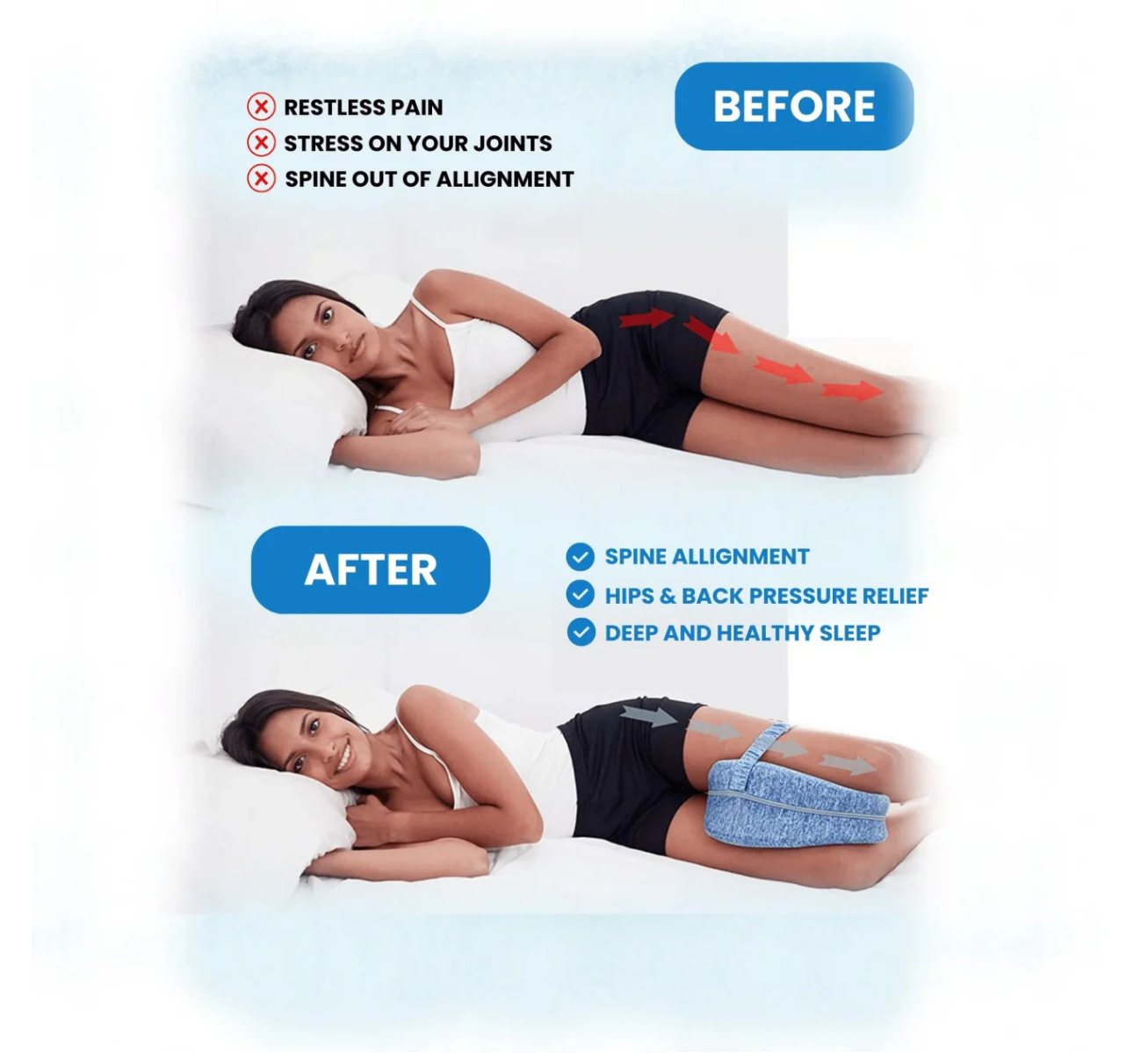 ComfortCradle™ Memory Foam Leg Pillow™