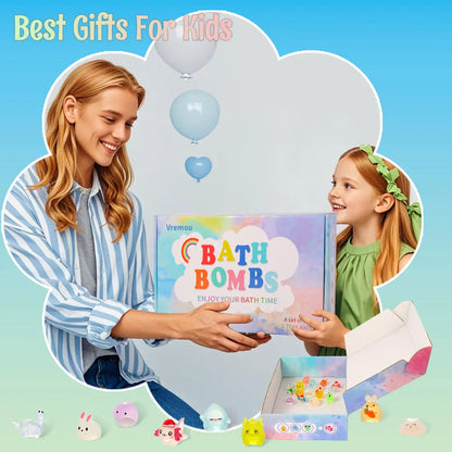 Kids Bath Bombs with Toys Inside (15-Piece Set)