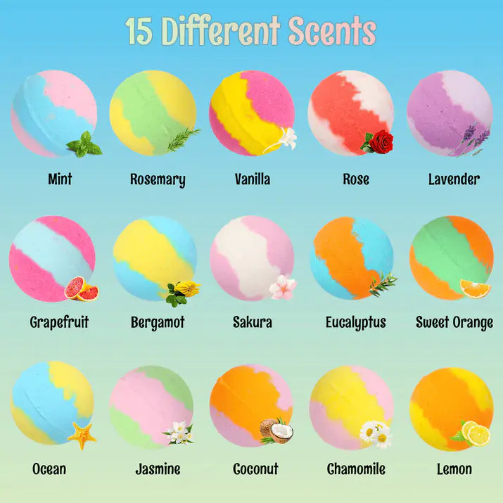 Kids Bath Bombs with Toys Inside (15-Piece Set)
