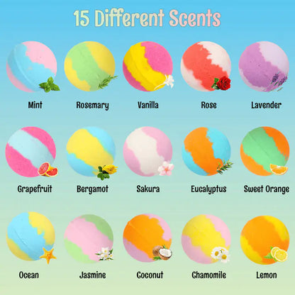 Kids Bath Bombs with Toys Inside (15-Piece Set)